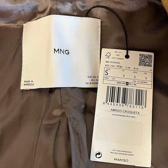 Mango MNG Woman's Croquette Coat in Camel Size Small - Picture 7 of 9